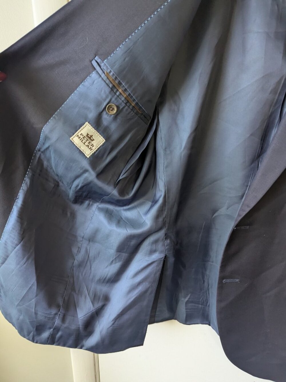 Peter Millar Navy Blue 100% Wool Blazer Men's Size 42R - Picture 4 of 10
